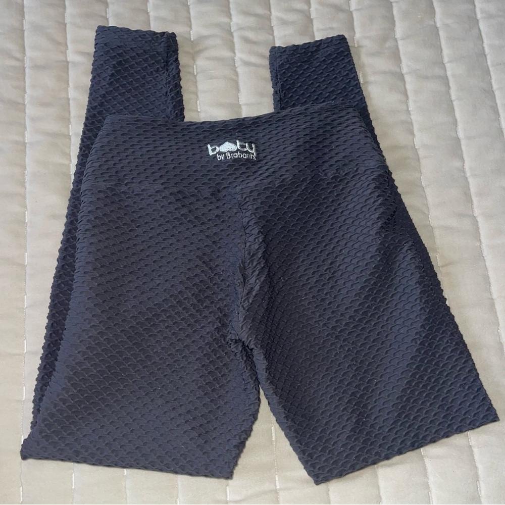 BOOTY BY BRABANTS CROCO CHARCOAL LEGGINGS